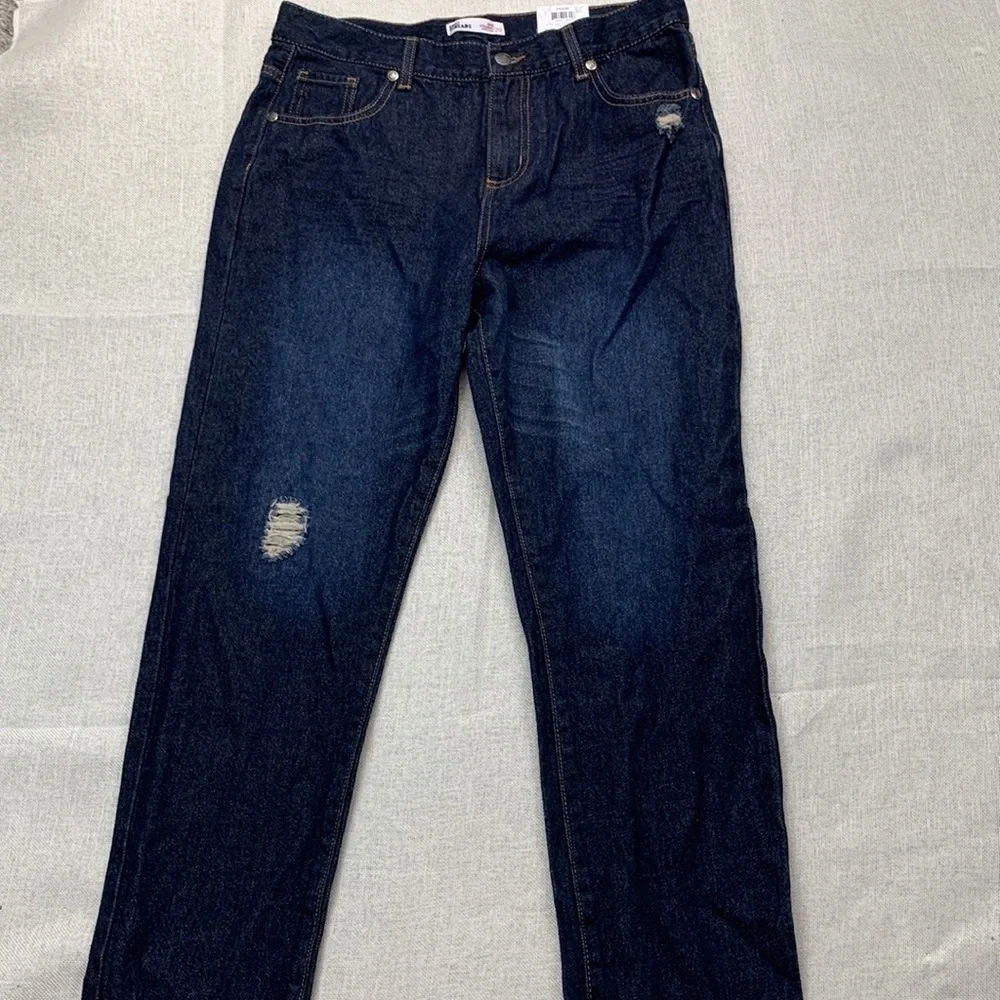 Epic Threads Big Boys Rip and Repair Slim Straight Denim Jeans Size 8